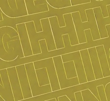 1″ Gold Gothic Vinyl Letters/Numbers Set