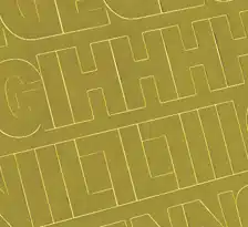 3/4″ Gold Gothic Vinyl Letters/Numbers Set