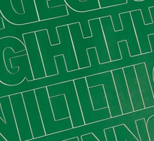1″ Green Gothic Vinyl Letters/Numbers Set