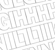 3/4″ White Gothic Vinyl Letters/Numbers Set