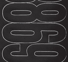 4″ Black Gothic Vinyl Numbers Set