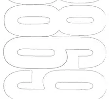 4″ White Gothic Vinyl Numbers Set