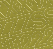 1″ Gold Medium (Helvetica) Vinyl Letters/Numbers Set