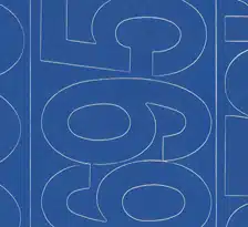4″ Blue Medium (Helvetica) Vinyl Numbers Set