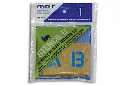 1″ Oil Board Stencil Set