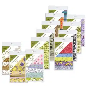 Mini Decorative Paper Pack Set - 12 Pack Assortment