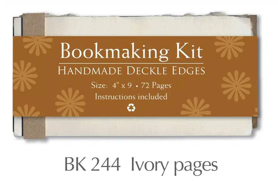 Bookmaking Kit 4″x9″ – 72 Ivory Pages