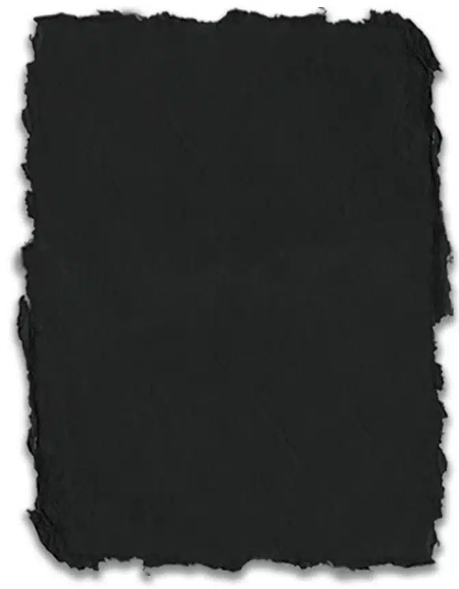 Deckle Edge Pastel Paper 8.5″x11″ – Black
