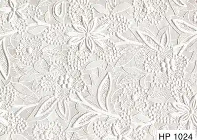 Metallic Embossed Flowers-Pearl White