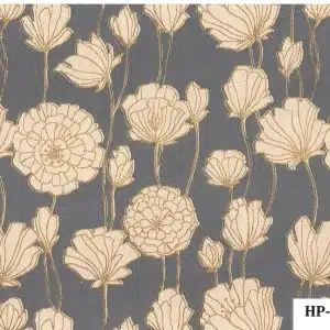 Screenprint Floral Rain - Grey