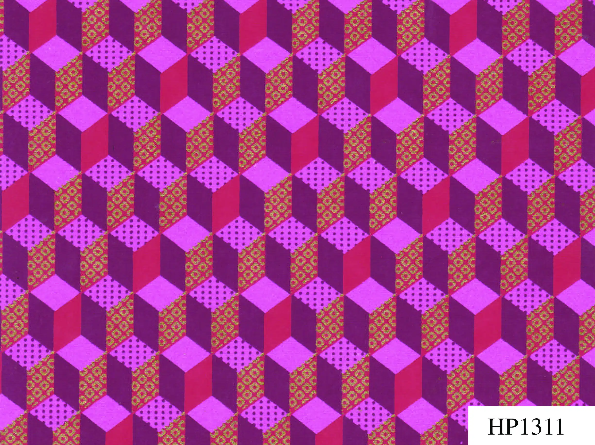 Screenprint 3D Blocks – Pink/Purple