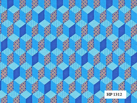 Screenprint 3D Blocks – Blue