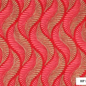 Screenprint Waves - Red/Gold