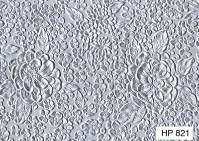 Metallic Embossed Rose-Silver