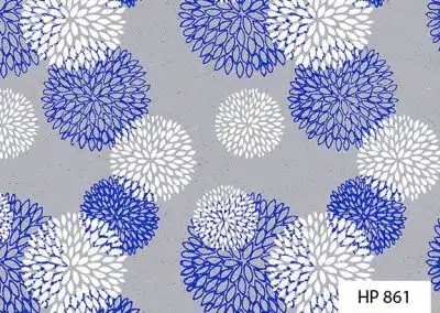 Screenprint Chrysanthemums – Blue/White