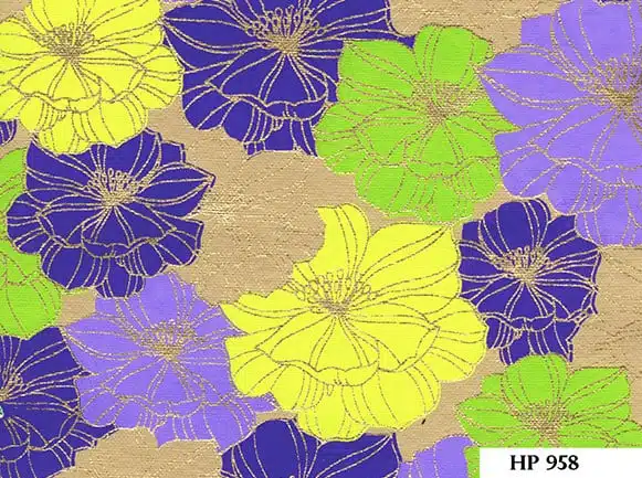 Screenprint Gardenias – Purple