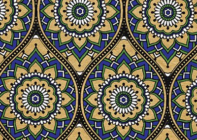 Bohemian-Gold/Blue/Green/ Black/White