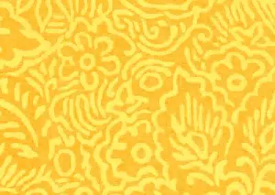 Floral Woodblock-Yellow/Light Orange
