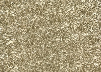 Embossed Zinnias-Aged Gold