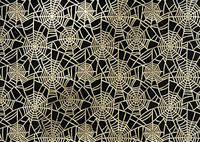 Spider Web-Gold Foil on Black