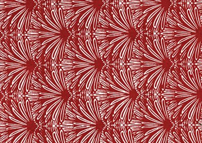 Feather Dusters – White on Red