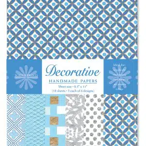 Decorative Paper Pack - Sky Blue & Silver