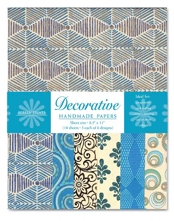 Decorative Paper Pack - Cream/Turquoise/Sea Blue