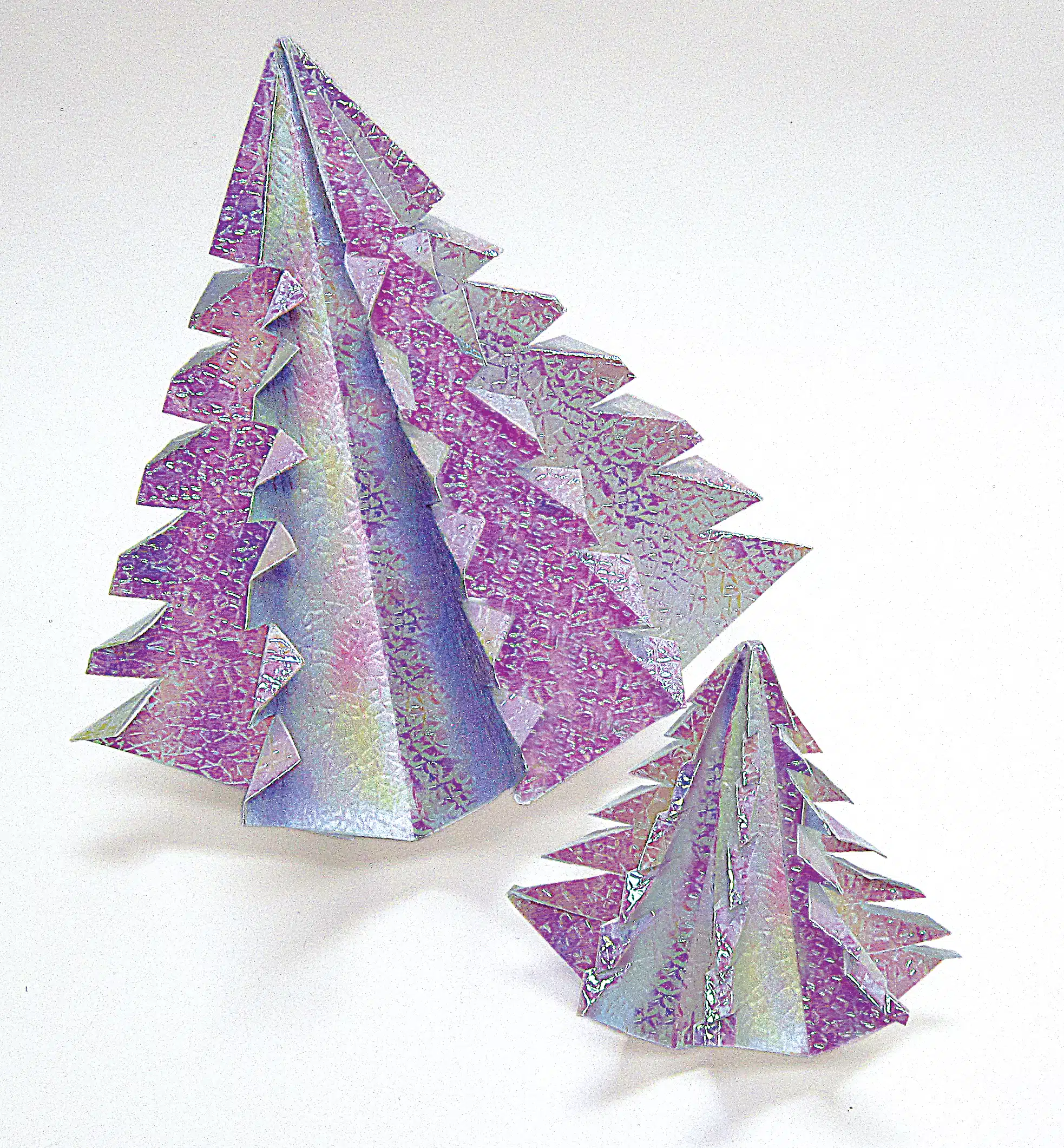 Origami Christmas Trees