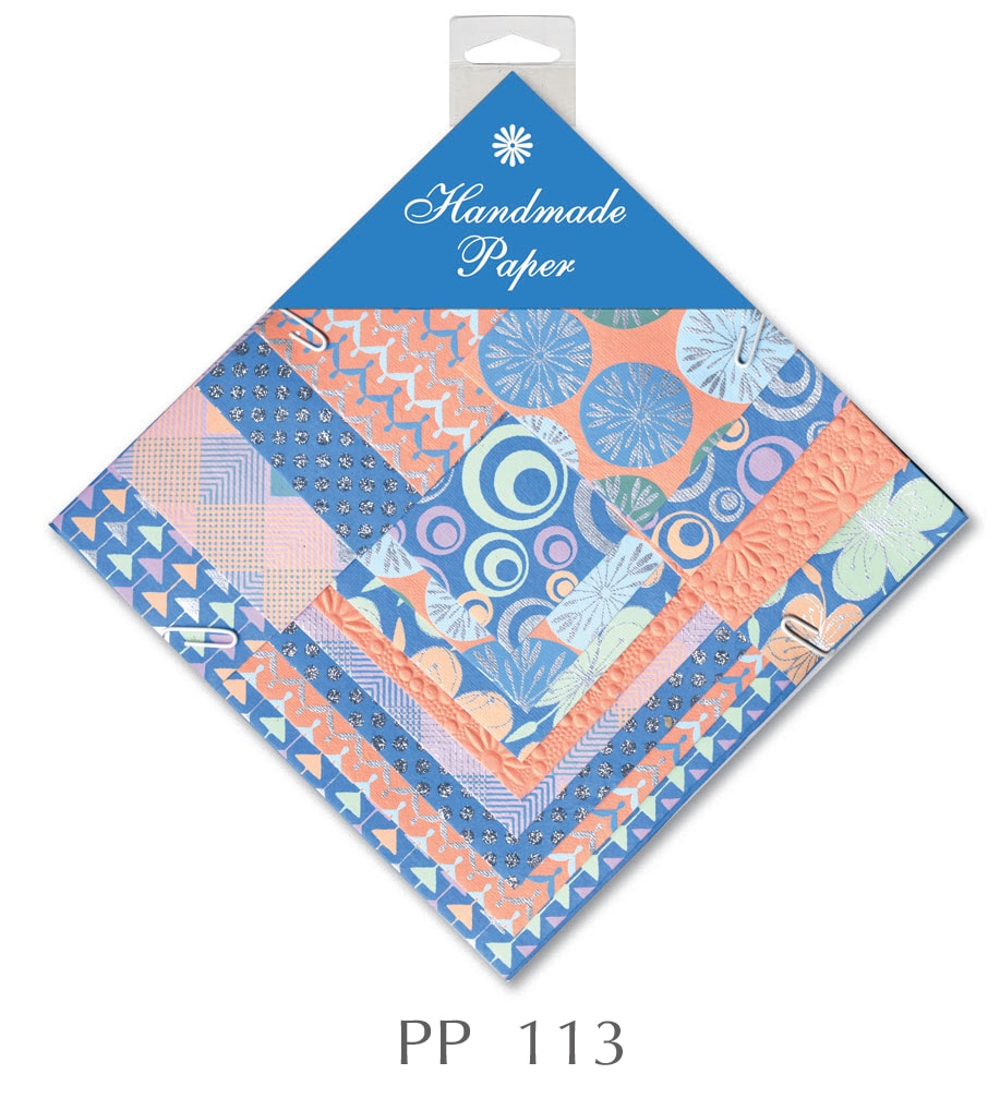 Mini Decorative Paper Pack – Peach/Blue/Teal | Graphic Products Corporation