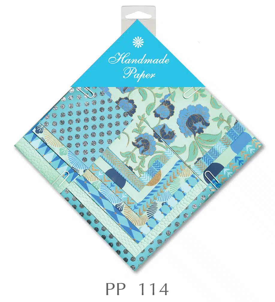 Mini Decorative Paper Pack – Turquoise/Teal/Gold
