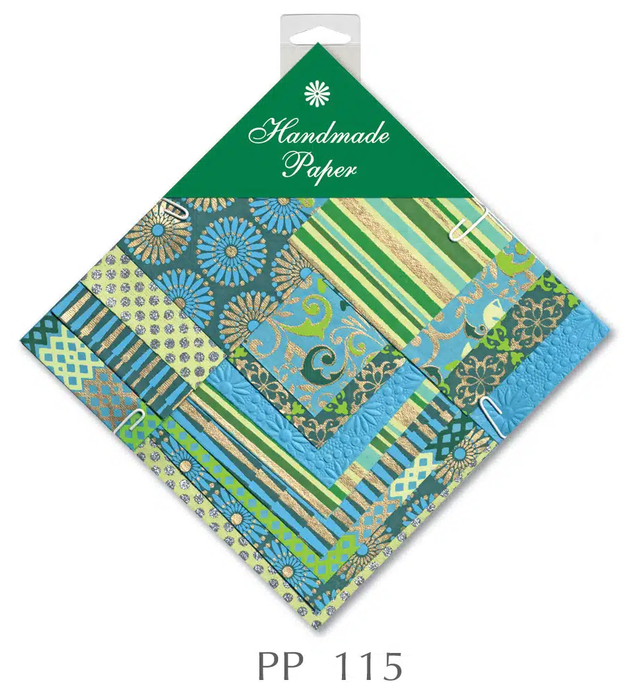Mini Decorative Paper Pack – Green/Turquoise