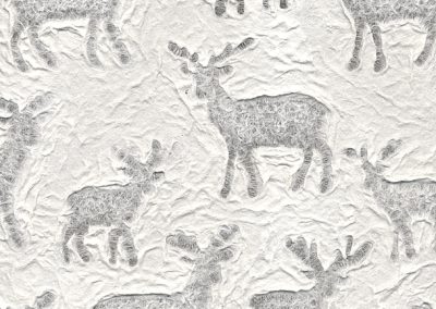 Embossed Deer-Natural White