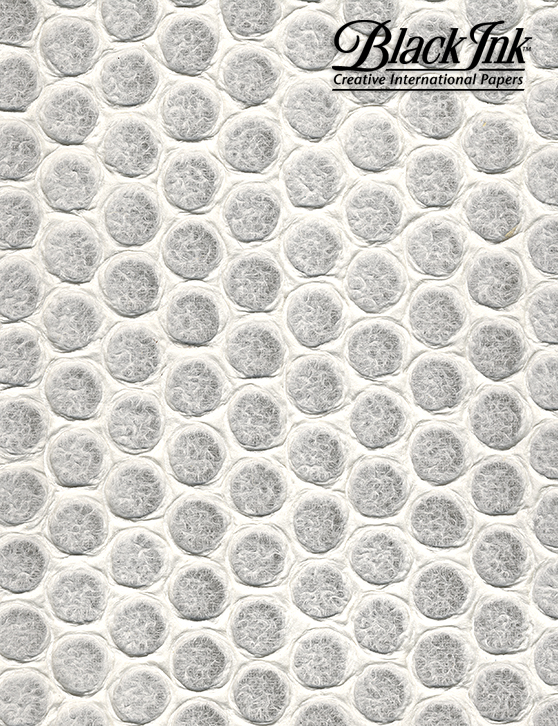 Embossed Honeycomb Circles-Natural White
