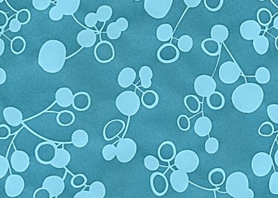 Ginkgo Fruit-Caribbean Blue/Blue<BR>12″x12″ Pack of 25