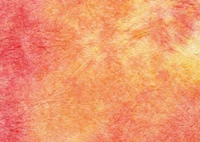 Sheer Watercolor Momi – Orange/Red